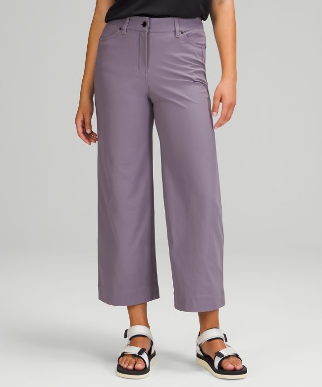 City Sleek 5 Pocket Wide-Leg High Rise 7/8 Length Pant