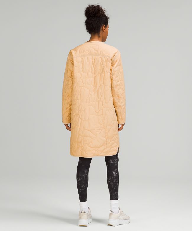 Insulated Quilted Long Bomber