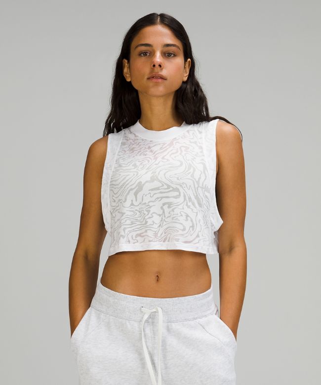 All Yours Crop Tank Top Veil