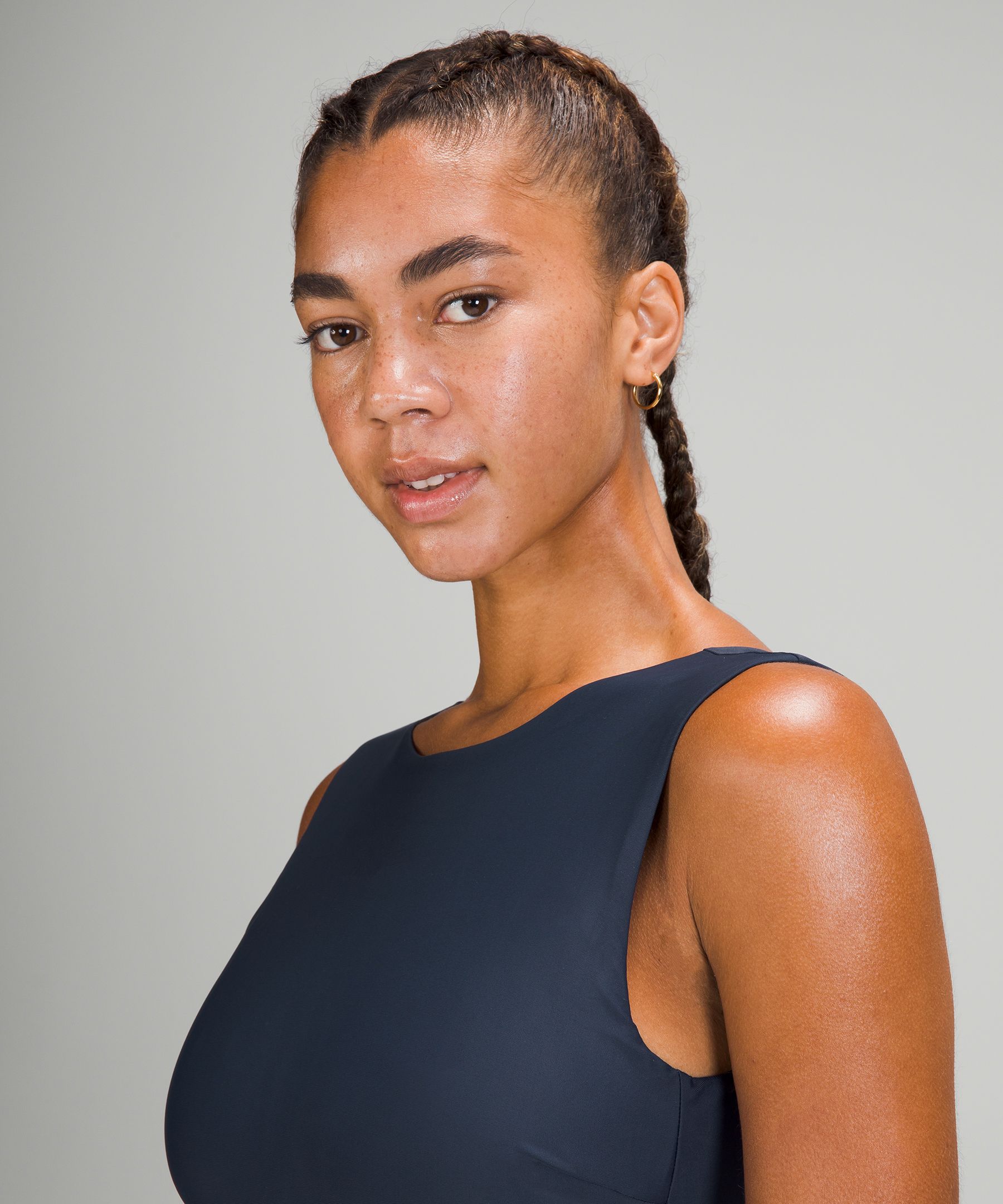 Waterside High-Neck One-Piece Swimsuit Medium Bum Coverage Online Only