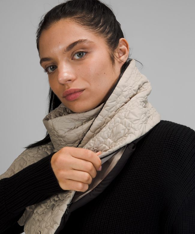 Reversible Quilted Zip Scarf