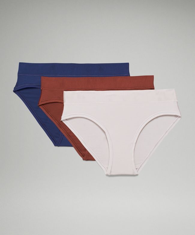 UnderEase Mid-Rise Bikini Underwear 3 Pack