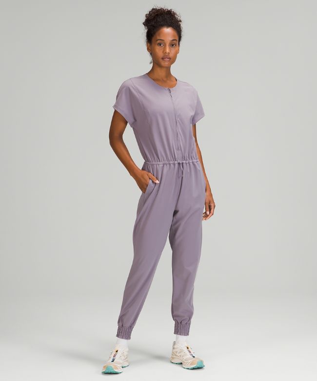 Stretch Travel Woven Jumpsuit
