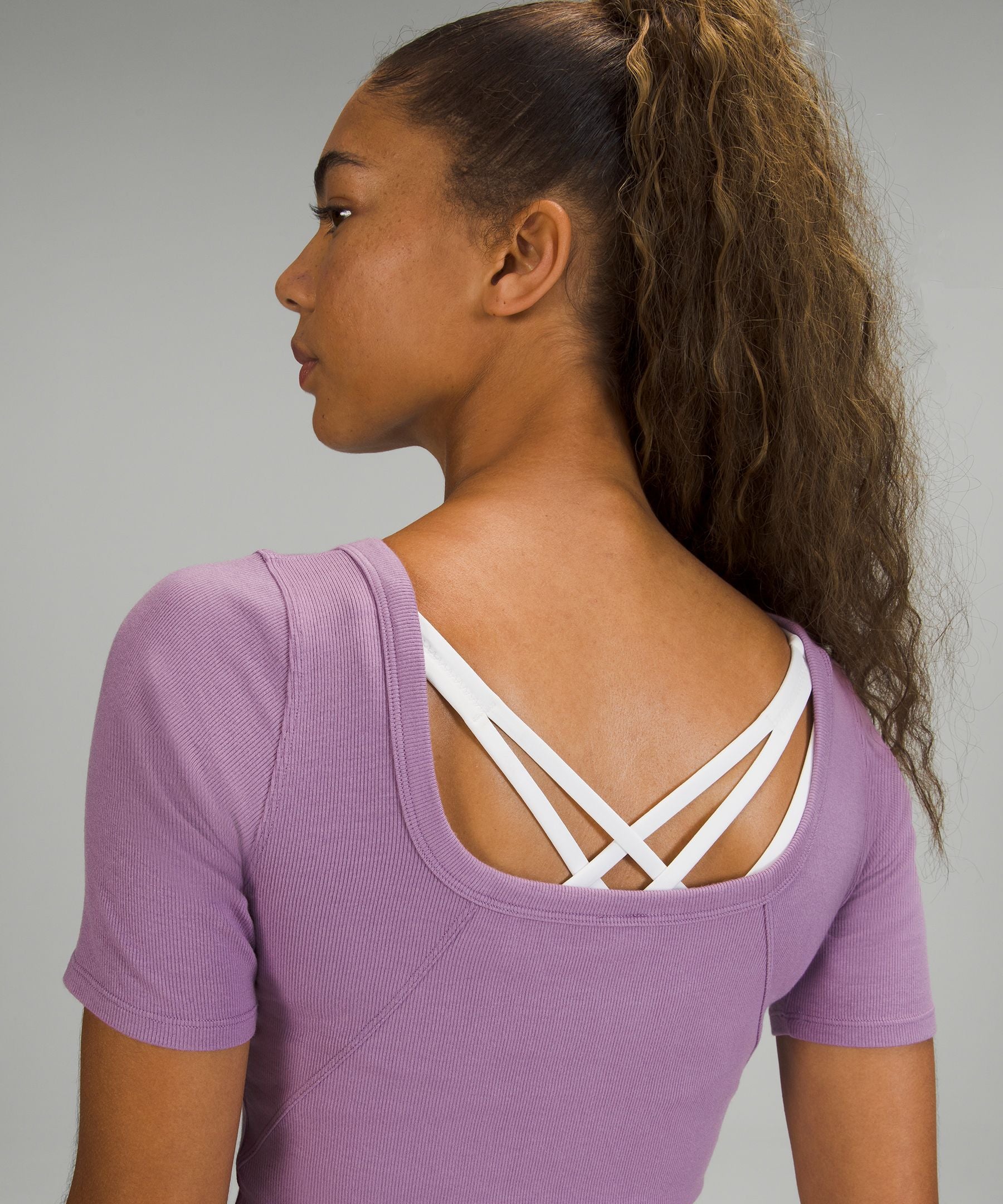 Ribbed Held Tight Short Sleeve Shirt