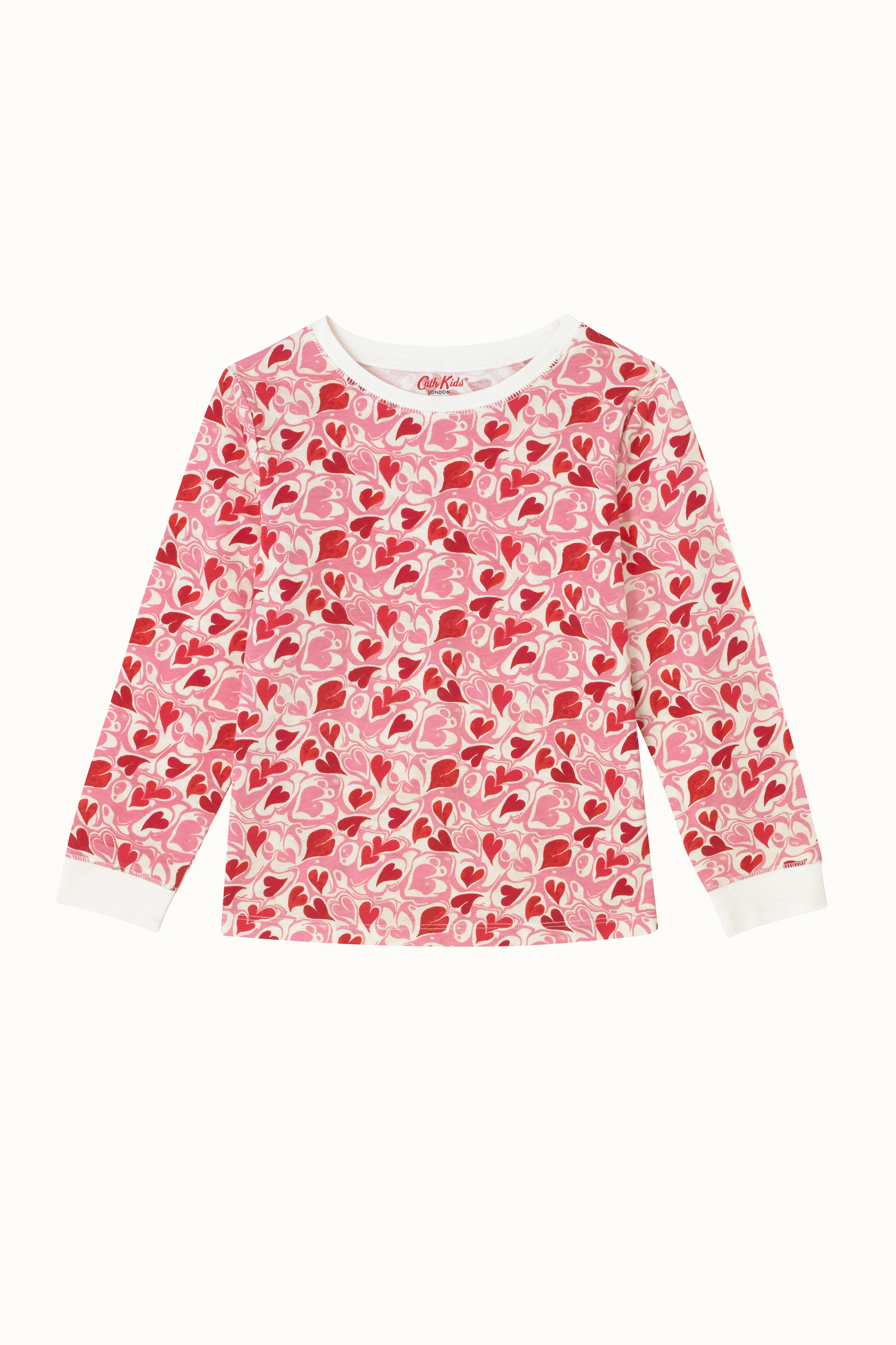 Marble Hearts Ditsy Long Sleeve Jersey PJs (112 Years)