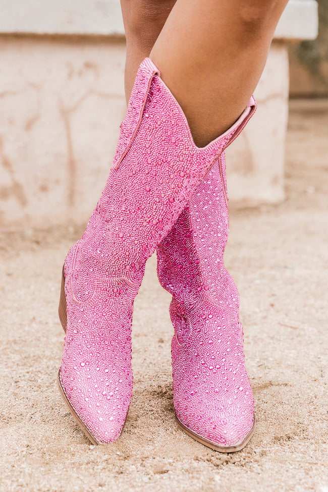 Taylor Pink Rhinestone Boot