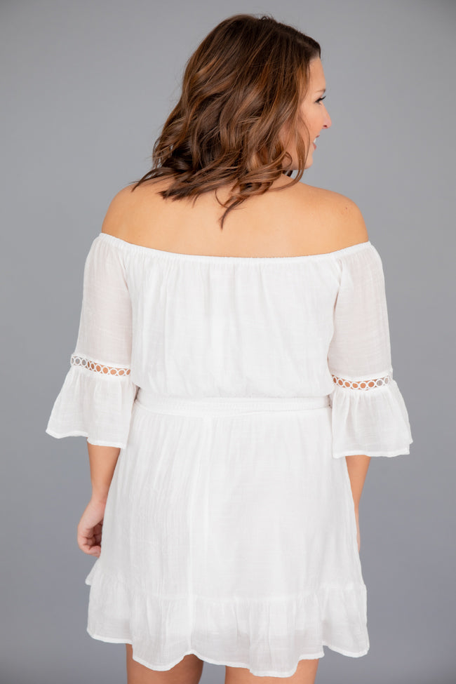 Stolen Dreams White Off The Shoulder Dress FINAL SALE