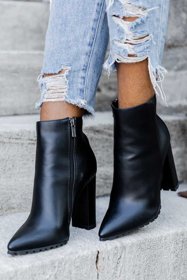 Shelbie Black Pointed Bootie