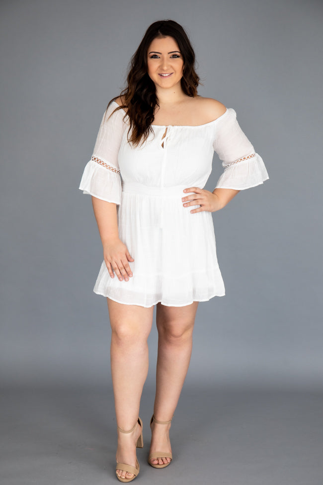 Stolen Dreams White Off The Shoulder Dress FINAL SALE