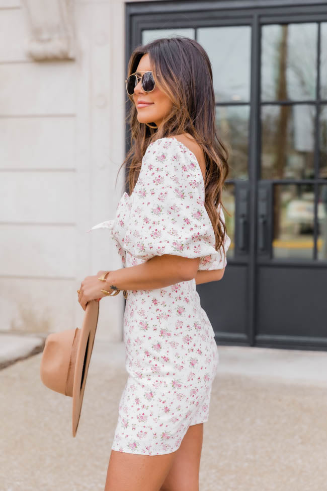 Rose Garden Dance Floral Ivory Dress FINAL SALE