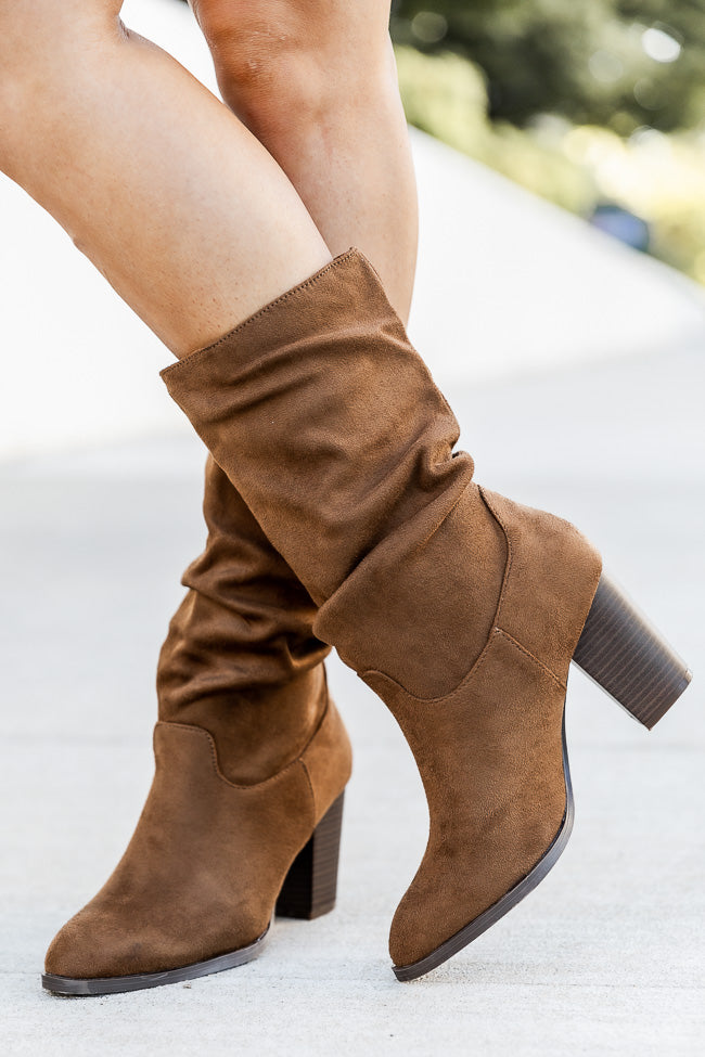 Christie Coffee Slouchy Suede Bootie