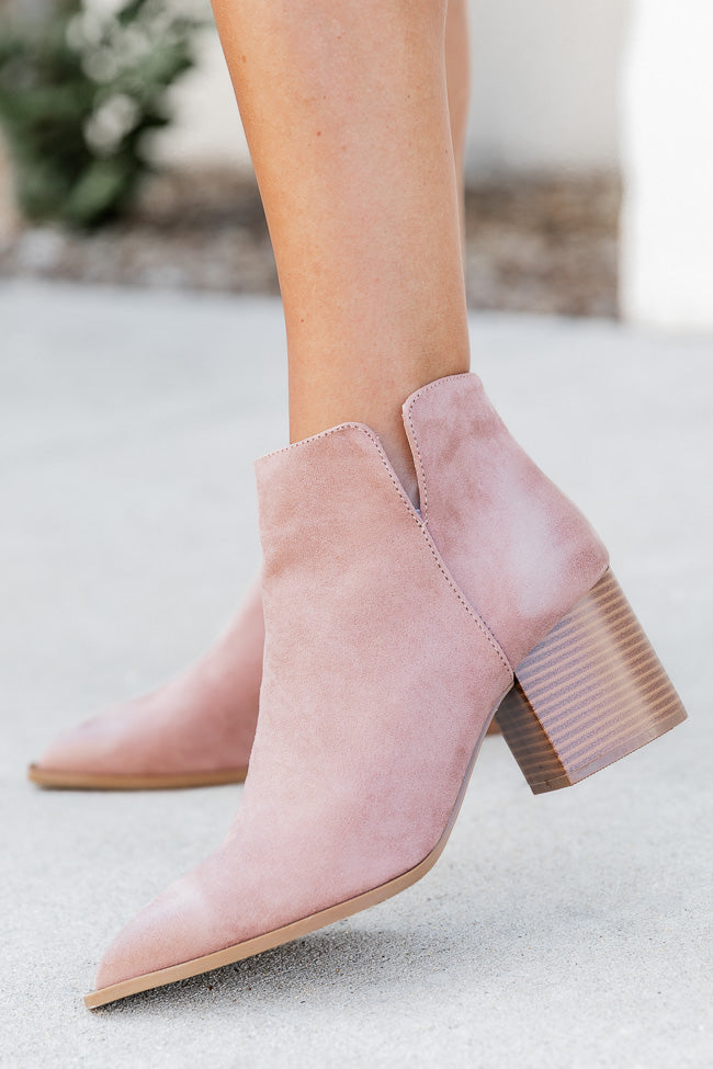 Ava Taupe Classic Pointed Bootie