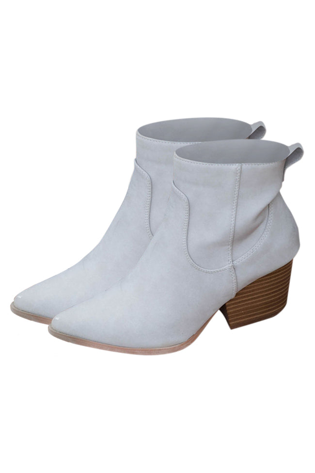 Kimberly Stone Nubuck Pointed Toe Bootie