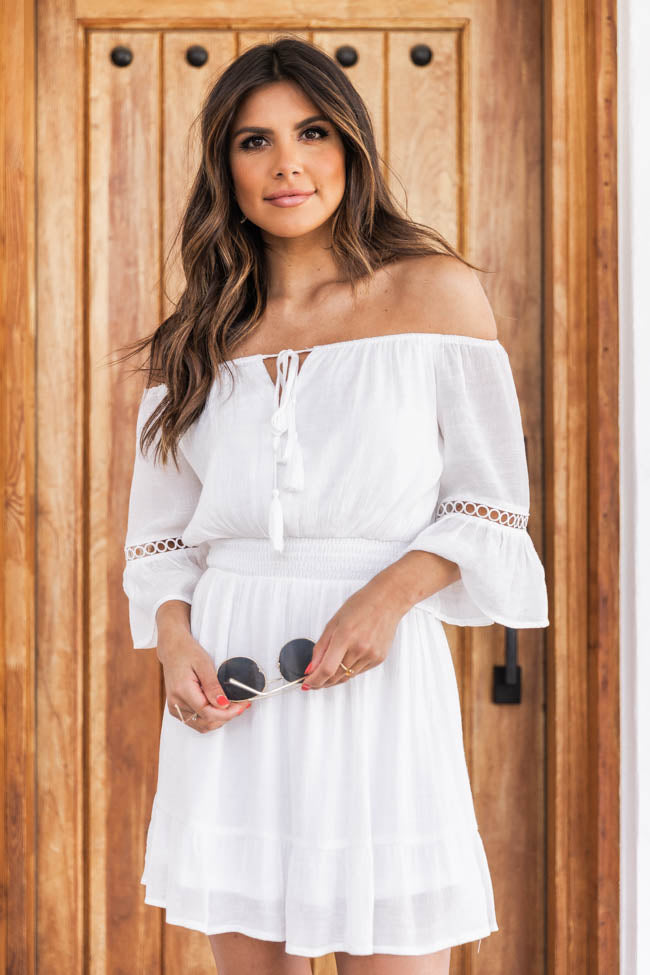 Stolen Dreams White Off The Shoulder Dress FINAL SALE