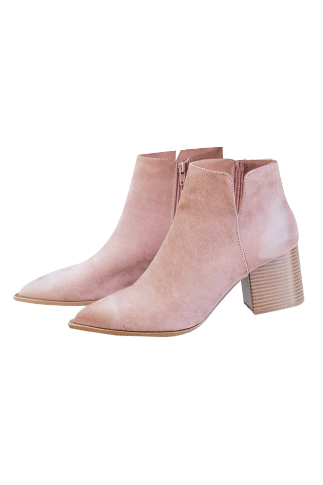 Ava Taupe Classic Pointed Bootie