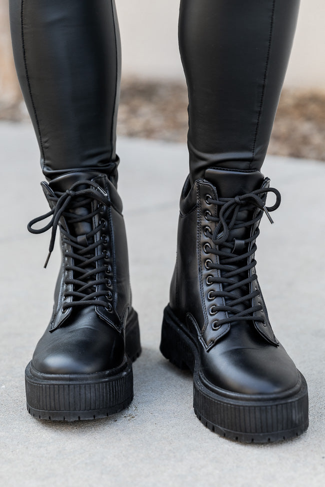 Liza Black Combat Boot