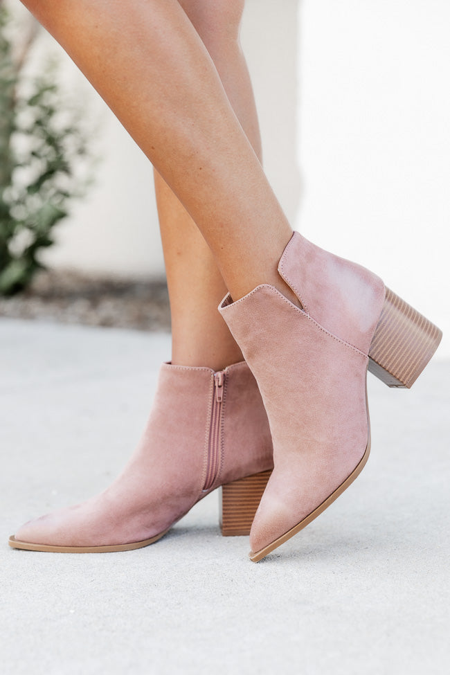 Ava Taupe Classic Pointed Bootie