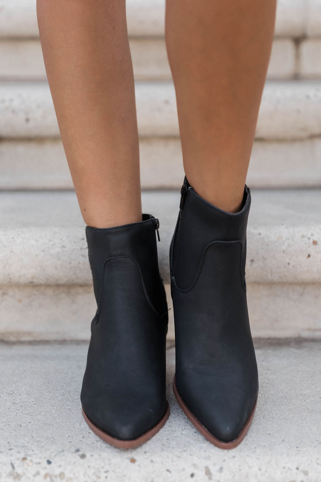 Kimberly Black Nubuck Pointed Toe Bootie