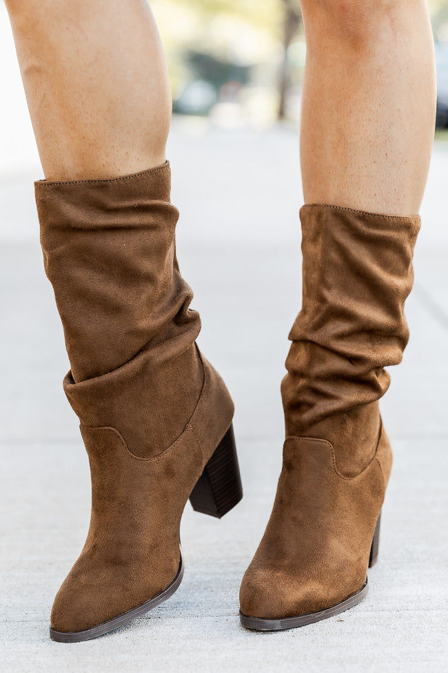 Christie Coffee Slouchy Suede Bootie