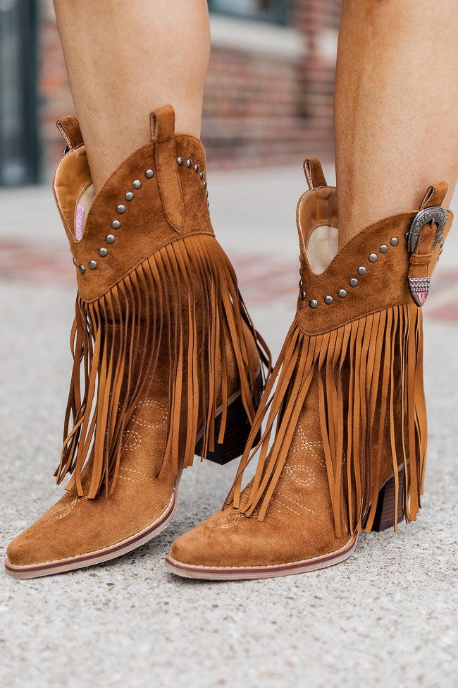 Jayde Camel Fringe Boot