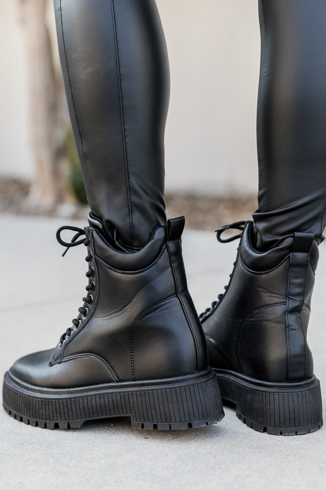 Liza Black Combat Boot