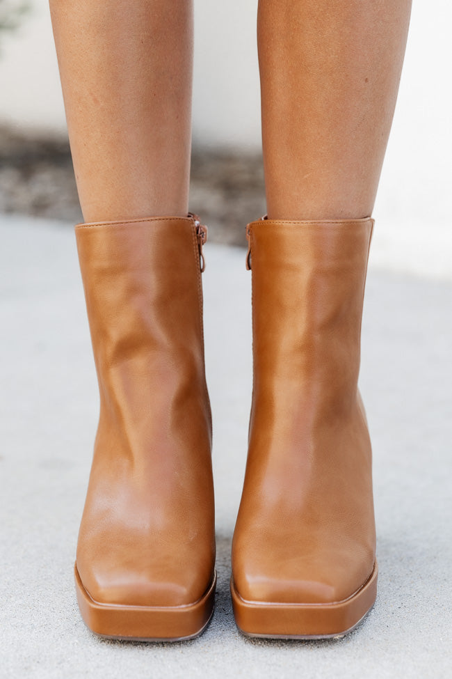 Candace Camel Square Toe Bootie