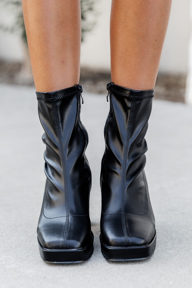 Candace Black High Ankle Bootie