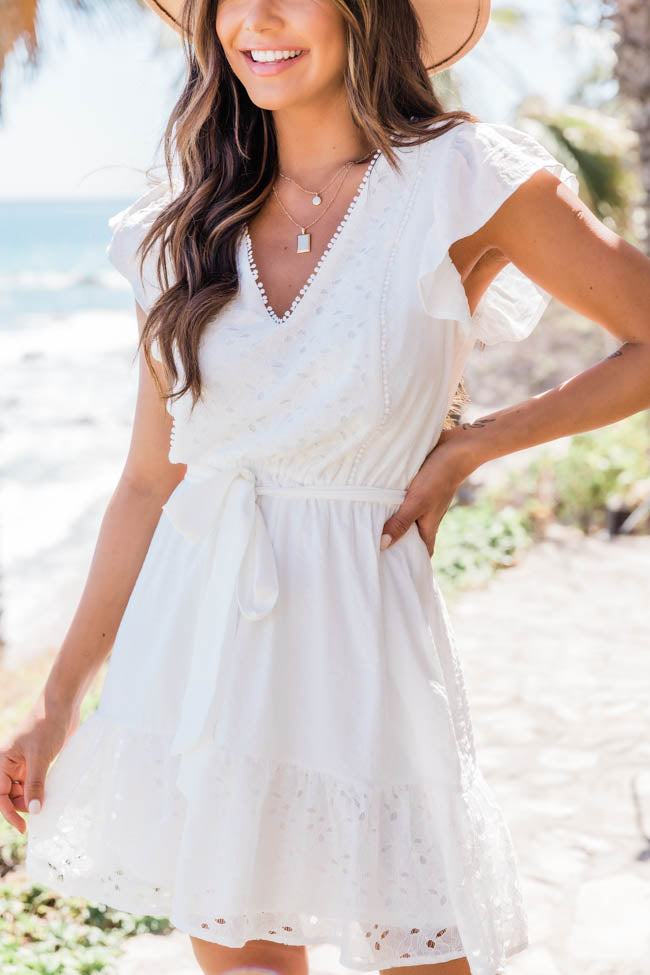 Riverside Daydream Lace White Dress FINAL SALE