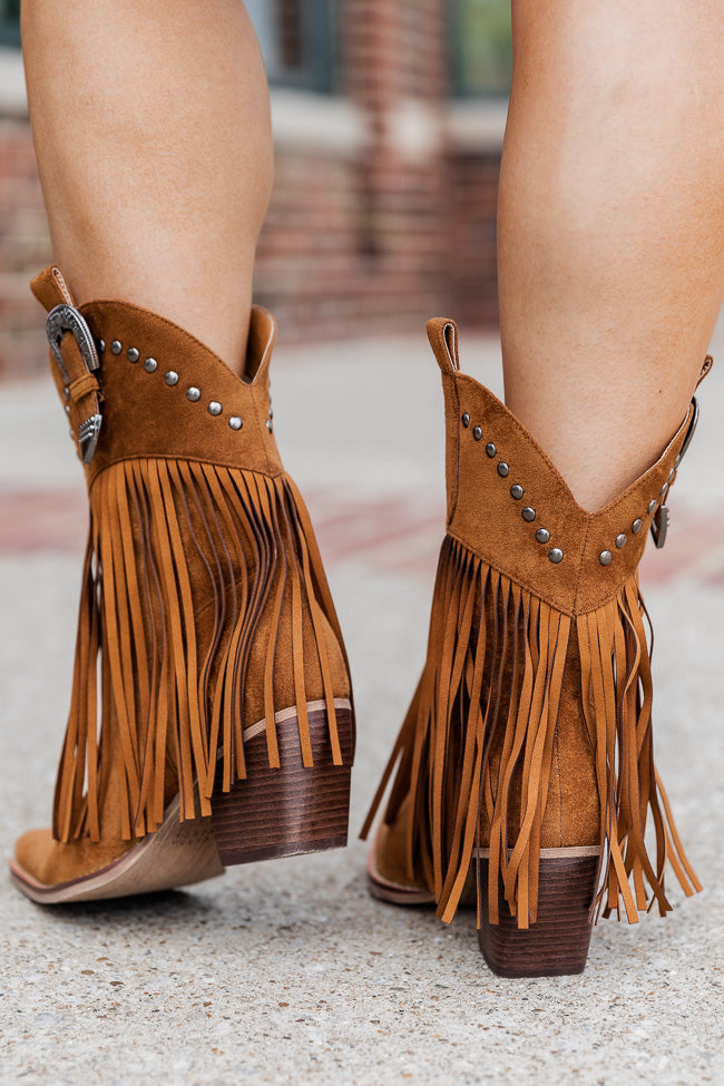 Jayde Camel Fringe Boot