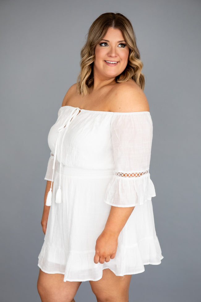 Stolen Dreams White Off The Shoulder Dress FINAL SALE