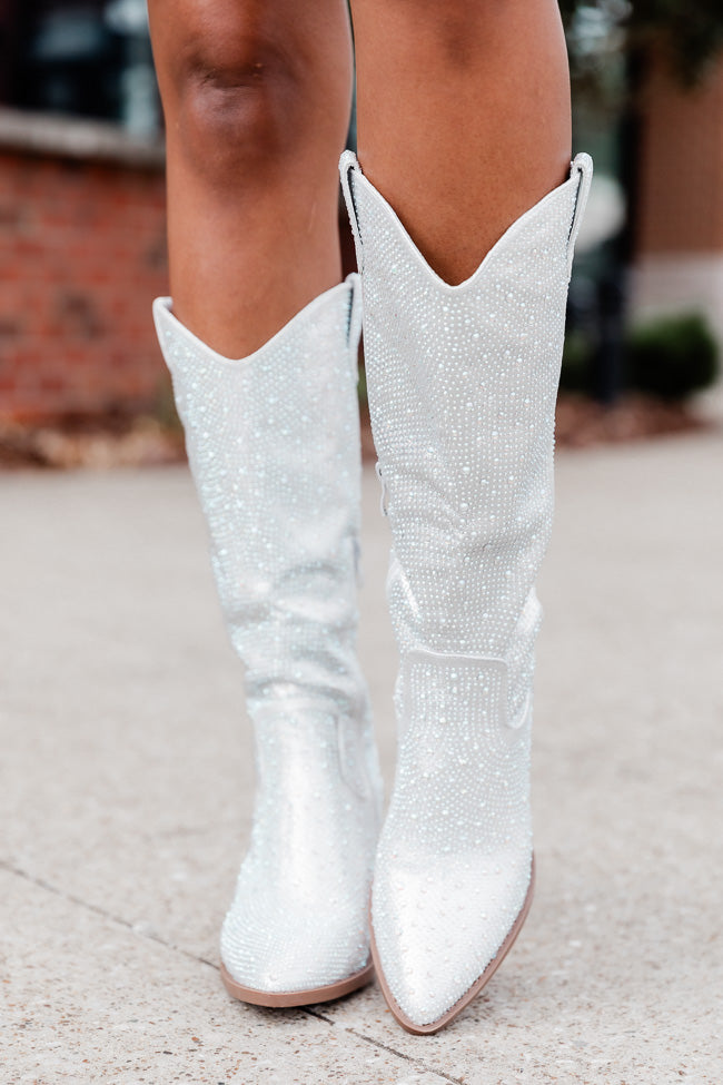 Kim Silver Sparkle Cowboy Boot