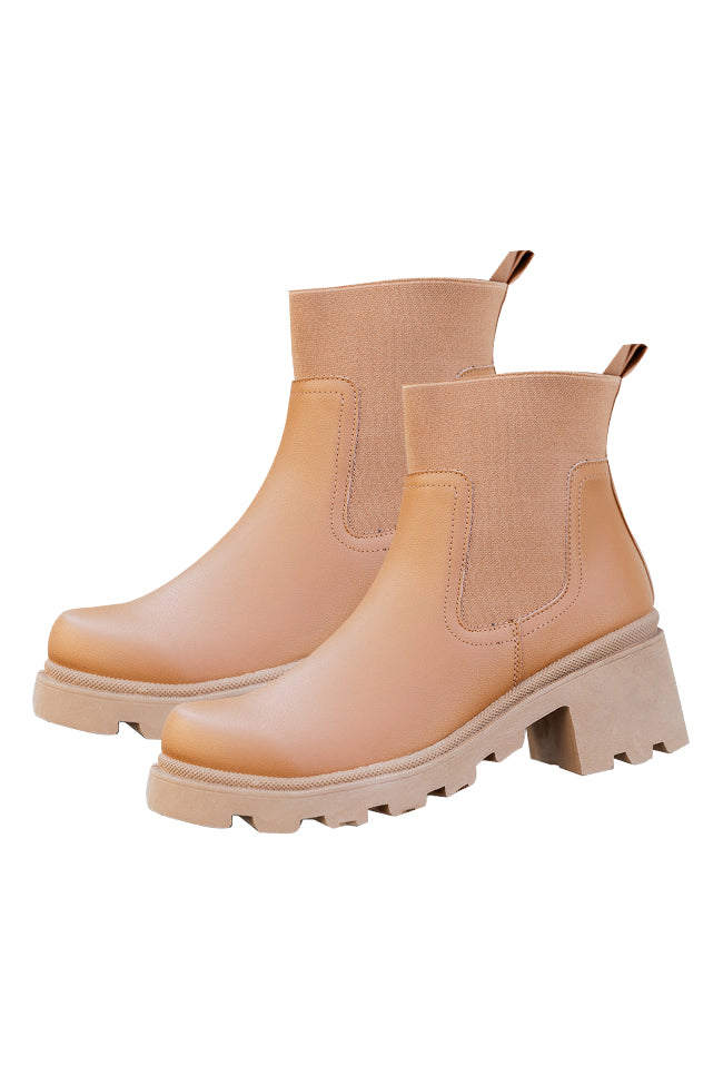 Ashley Camel Chunky Bootie
