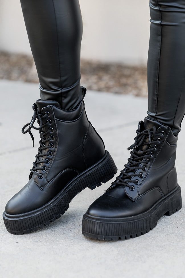 Liza Black Combat Boot