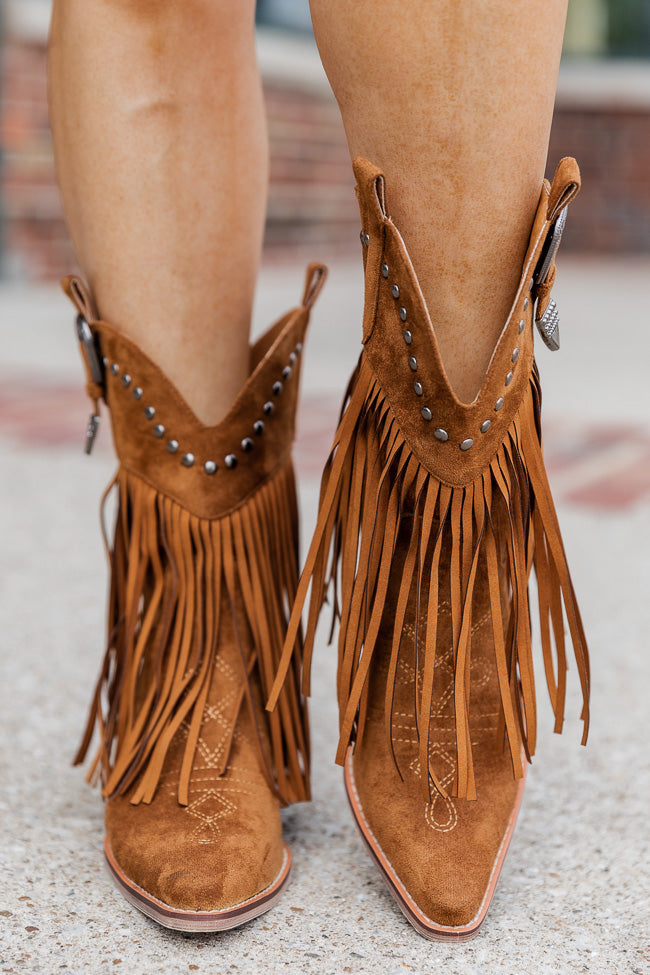 Jayde Camel Fringe Boot