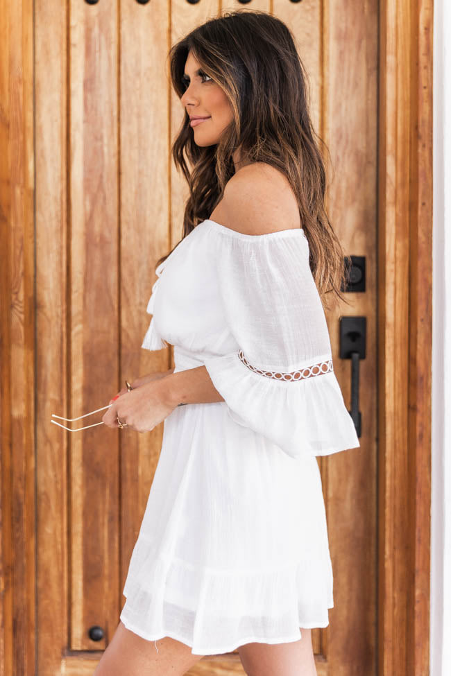 Stolen Dreams White Off The Shoulder Dress FINAL SALE