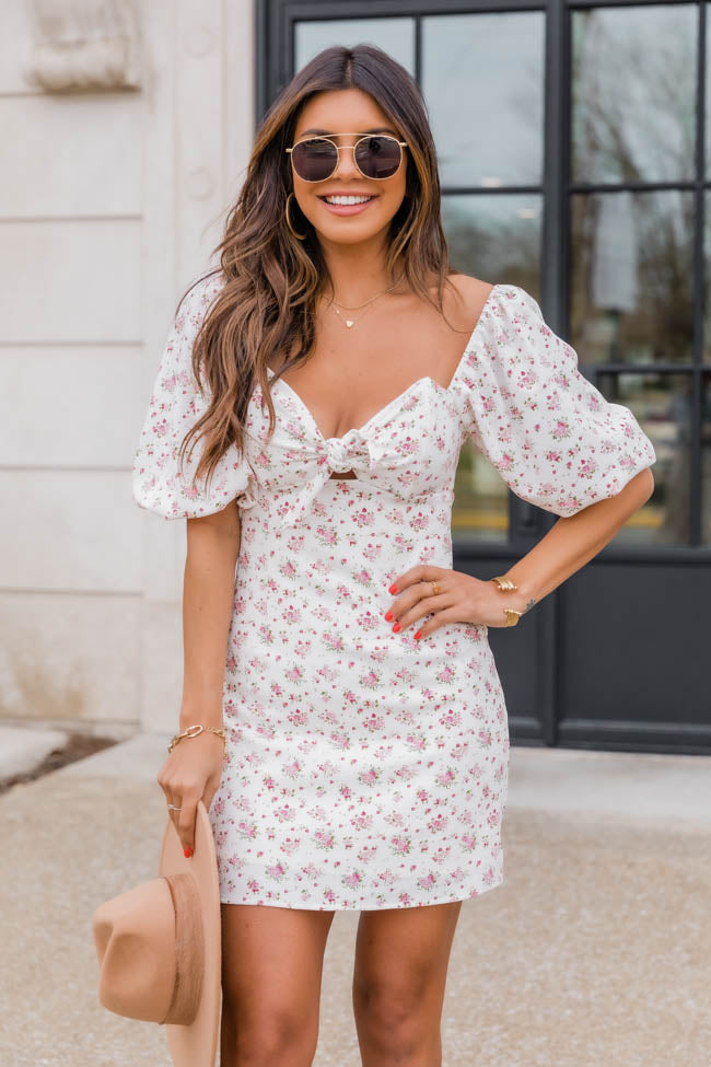 Rose Garden Dance Floral Ivory Dress FINAL SALE