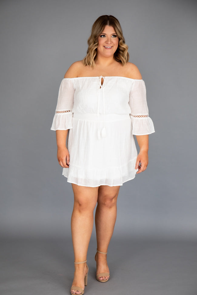 Stolen Dreams White Off The Shoulder Dress FINAL SALE