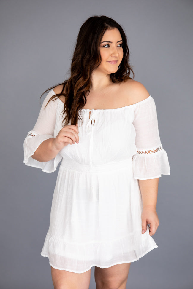 Stolen Dreams White Off The Shoulder Dress FINAL SALE