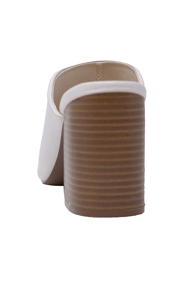 Darcy Off White Cream Open Toe Block Heels