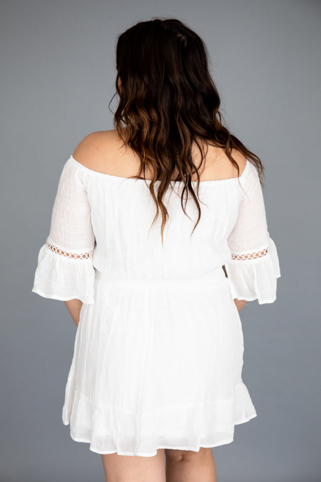 Stolen Dreams White Off The Shoulder Dress FINAL SALE