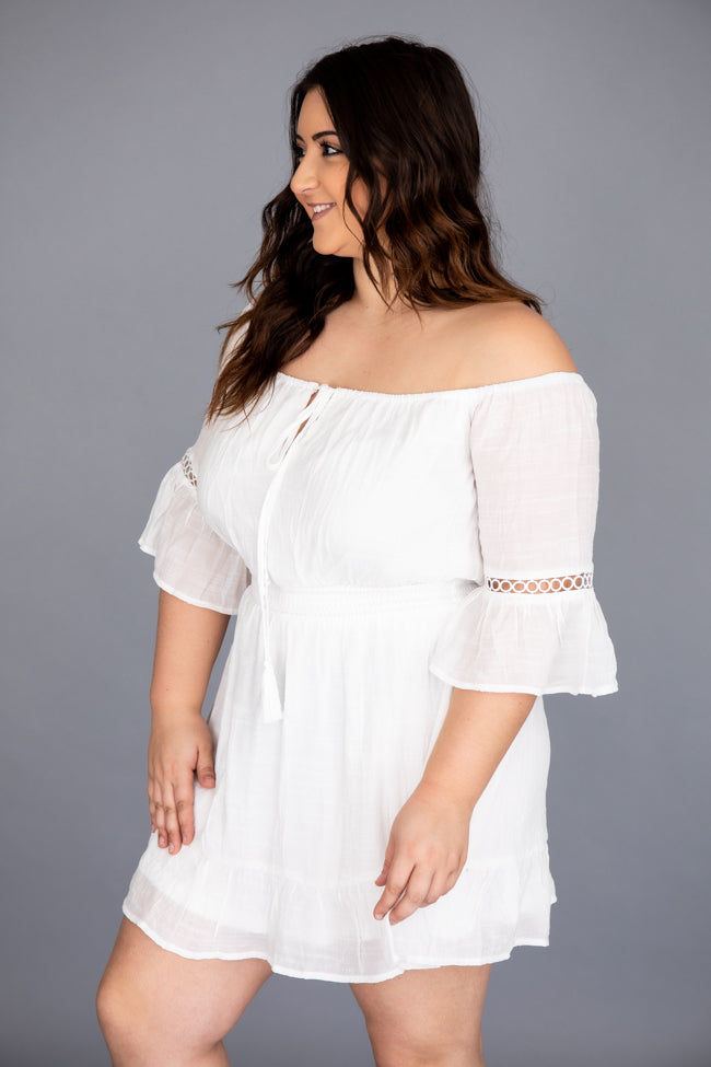 Stolen Dreams White Off The Shoulder Dress FINAL SALE