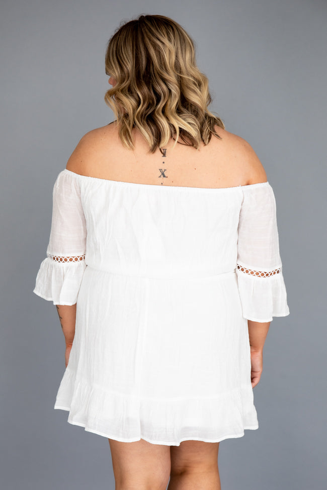 Stolen Dreams White Off The Shoulder Dress FINAL SALE