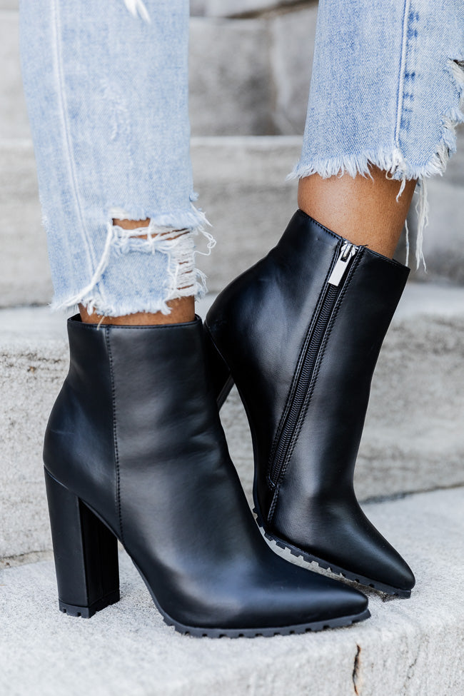 Shelbie Black Pointed Bootie
