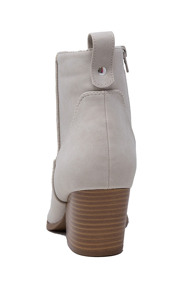Kimberly Stone Nubuck Pointed Toe Bootie