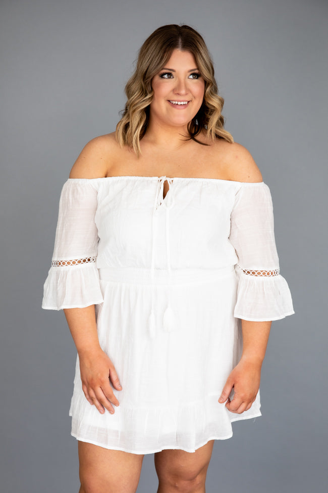 Stolen Dreams White Off The Shoulder Dress FINAL SALE