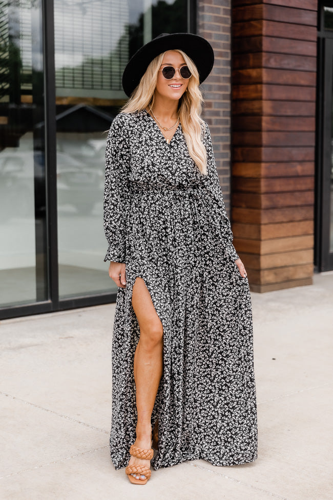 Stealing the Night Black Floral Maxi Dress FINAL SALE