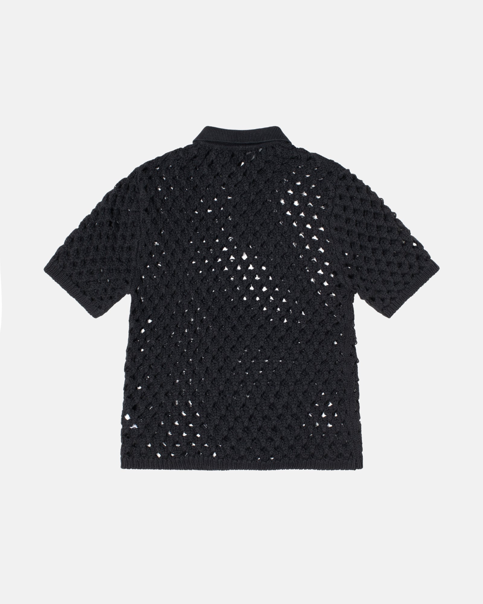 BIG MESH POLO SWEATER