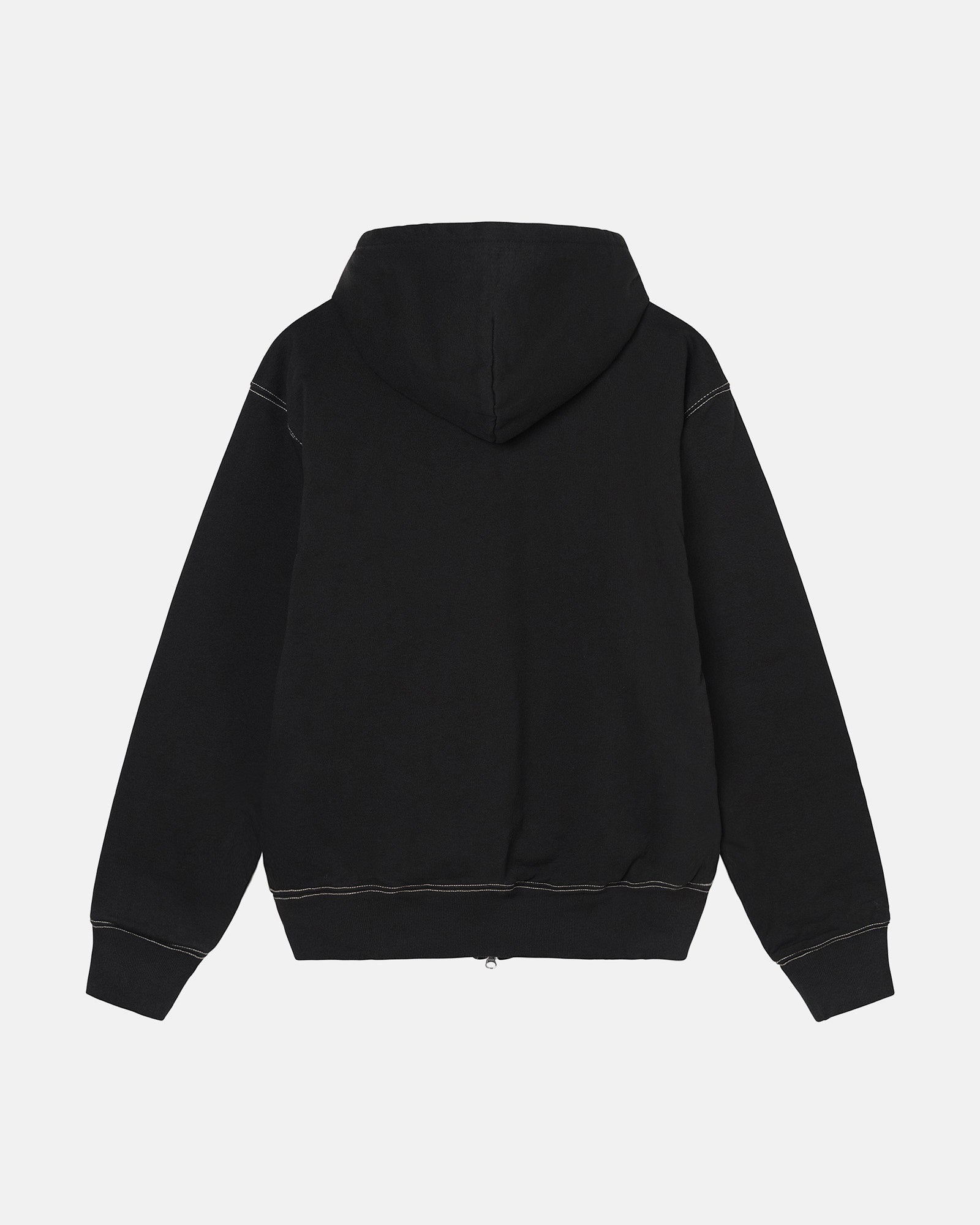 DOUBLE FACE LABEL ZIP HOODIE