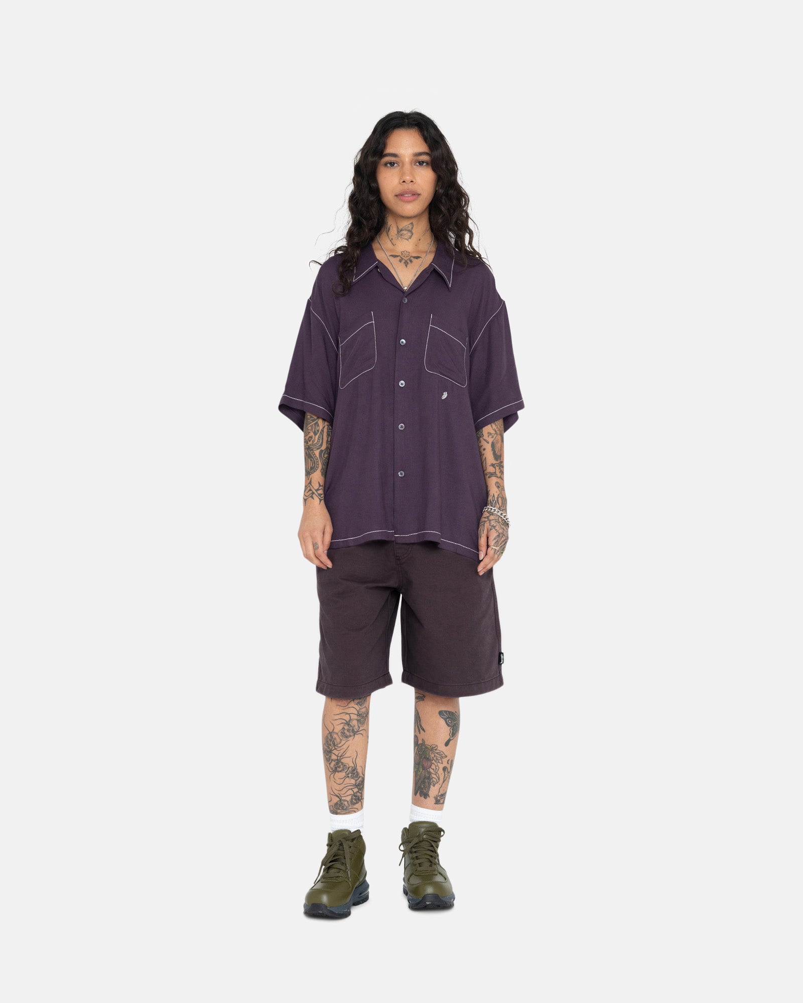 CONTRAST PICK STITCHED SHIRT