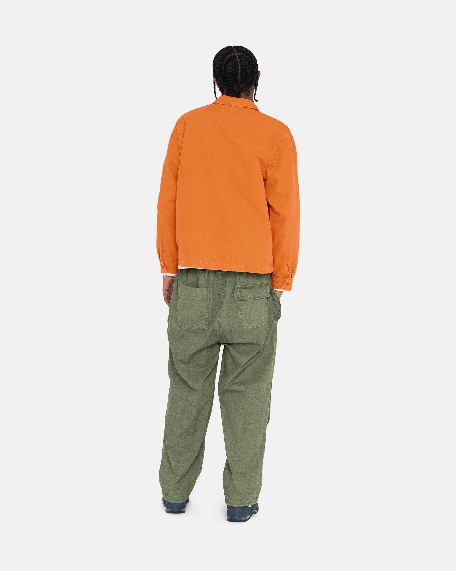 WASHED CANVAS ZIP SHIRT